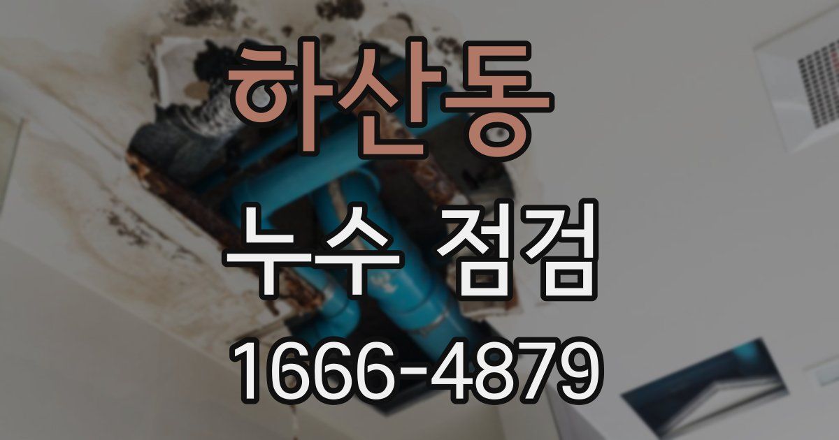 하산동 누수 점검