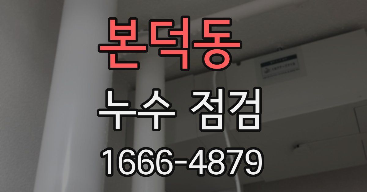 본덕동 누수 점검