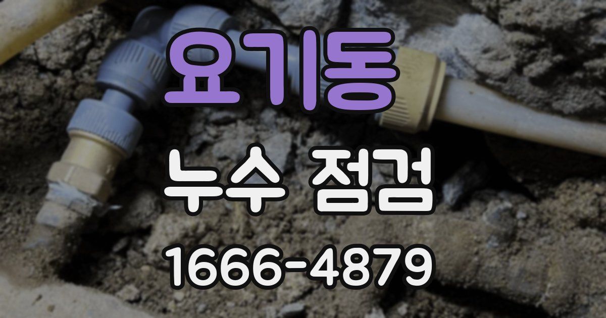 요기동 누수 점검