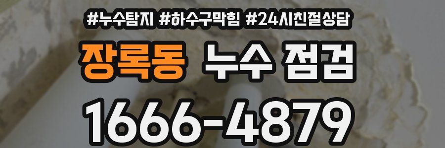 장록동 누수 점검