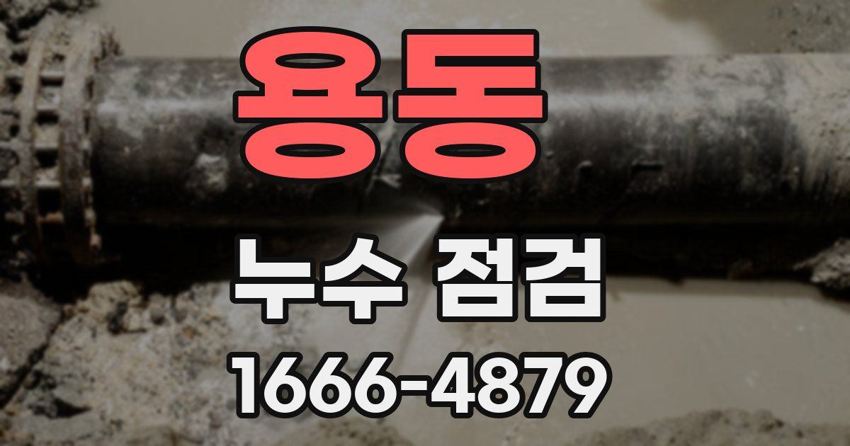 용동 누수 점검