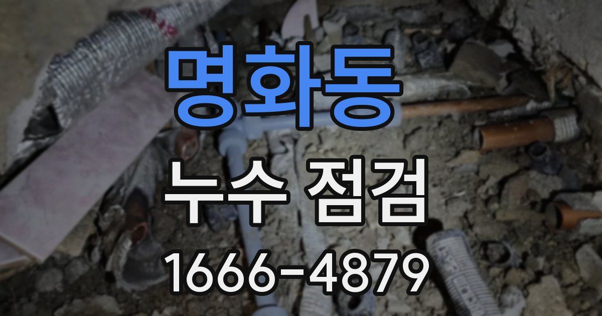 명화동 누수 점검