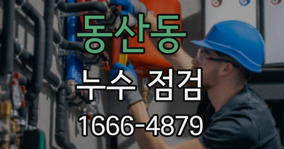 동산동 누수 점검