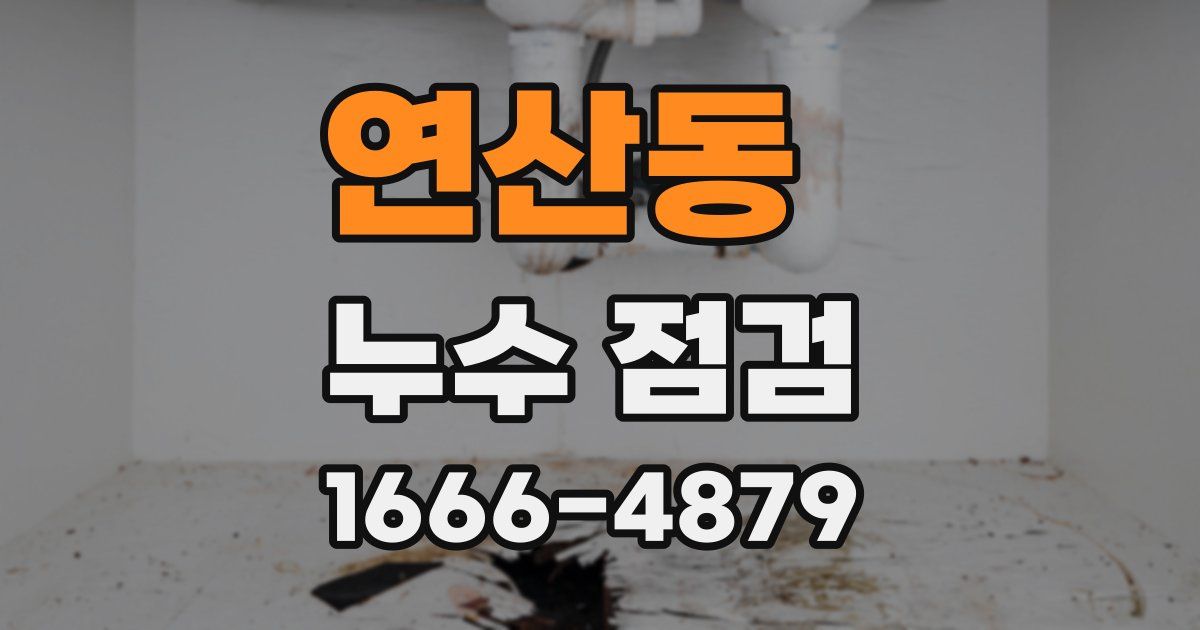 연산동 누수 점검