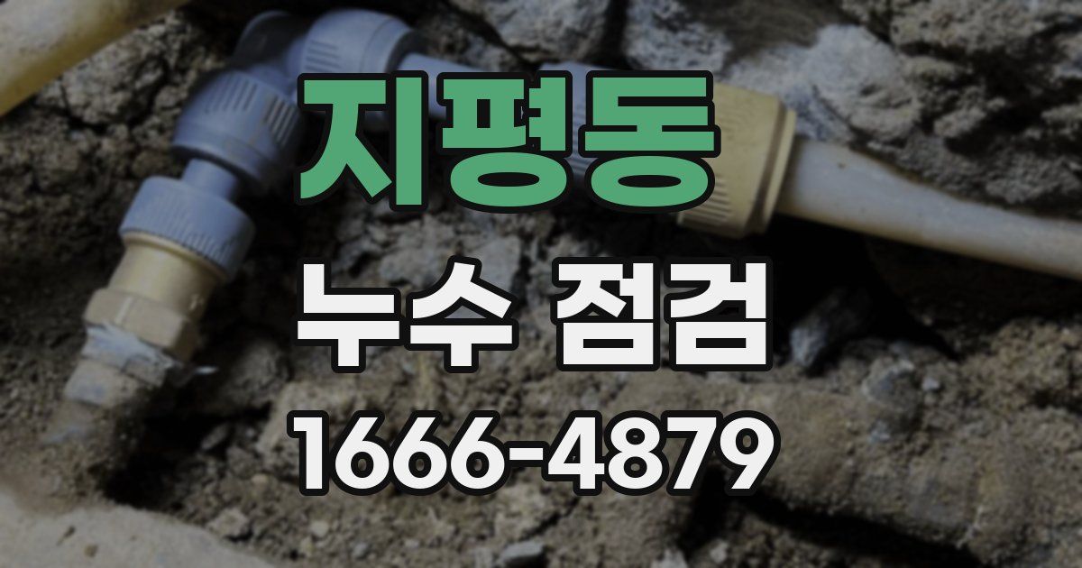 지평동 누수 점검