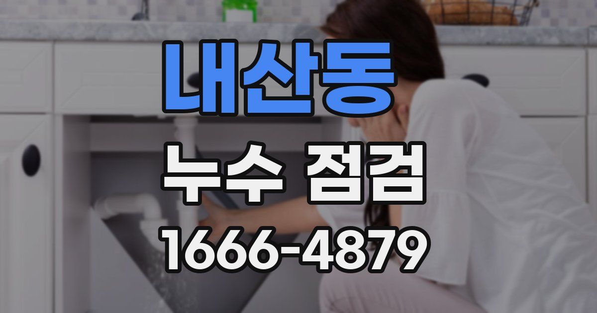 내산동 누수 점검