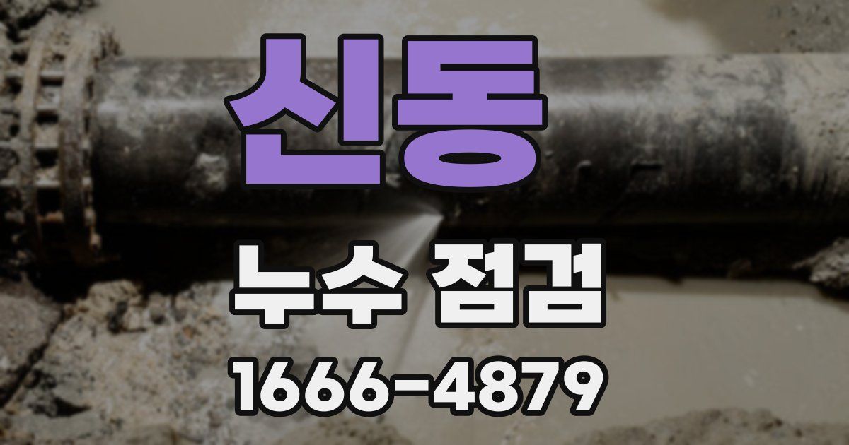 신동 누수 점검
