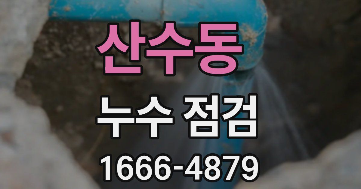 산수동 누수 점검