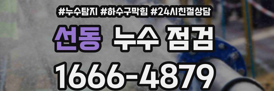 선동 누수 점검