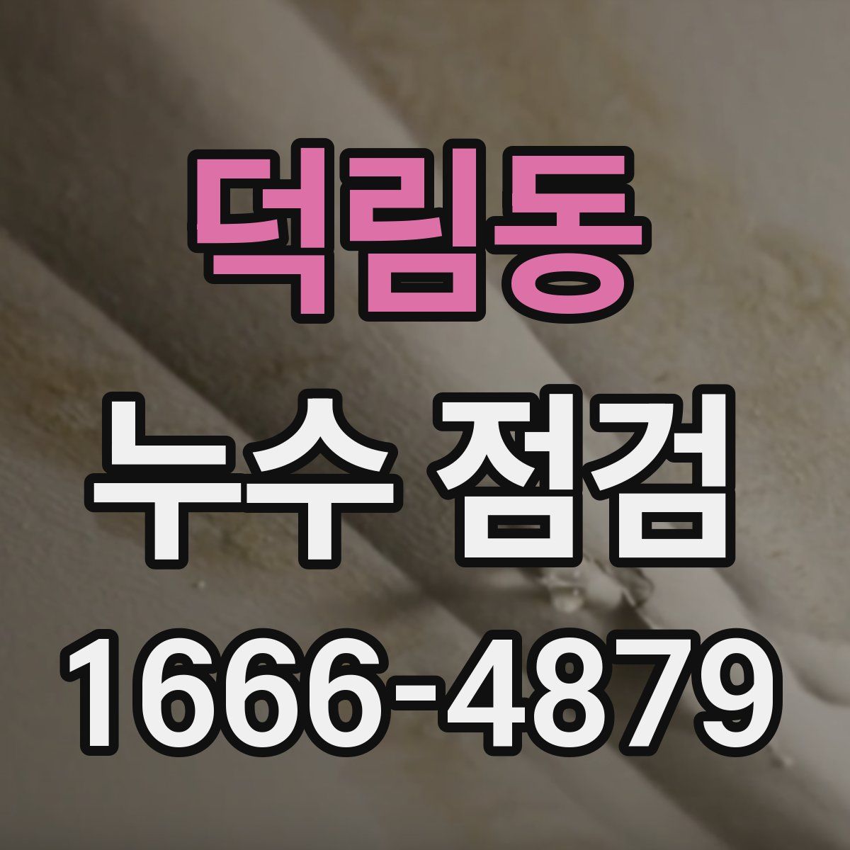 덕림동 누수 점검