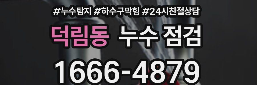 덕림동 누수 점검