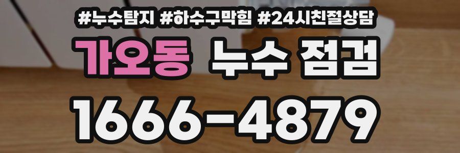 가오동 누수 점검
