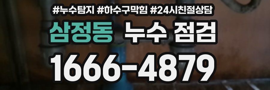 삼정동 누수 점검
