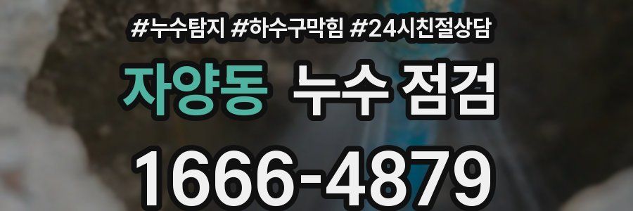자양동 누수 점검