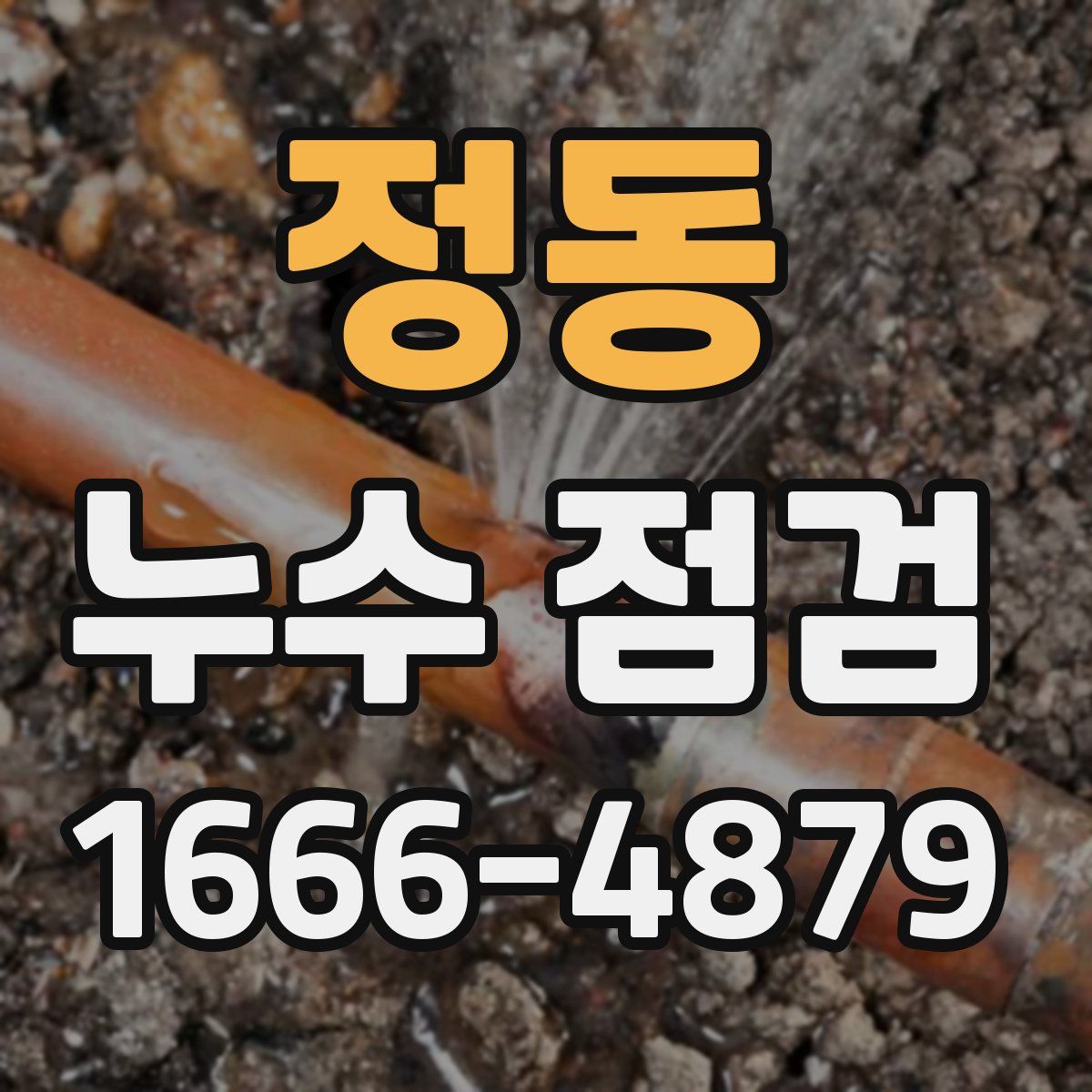 정동 누수 점검