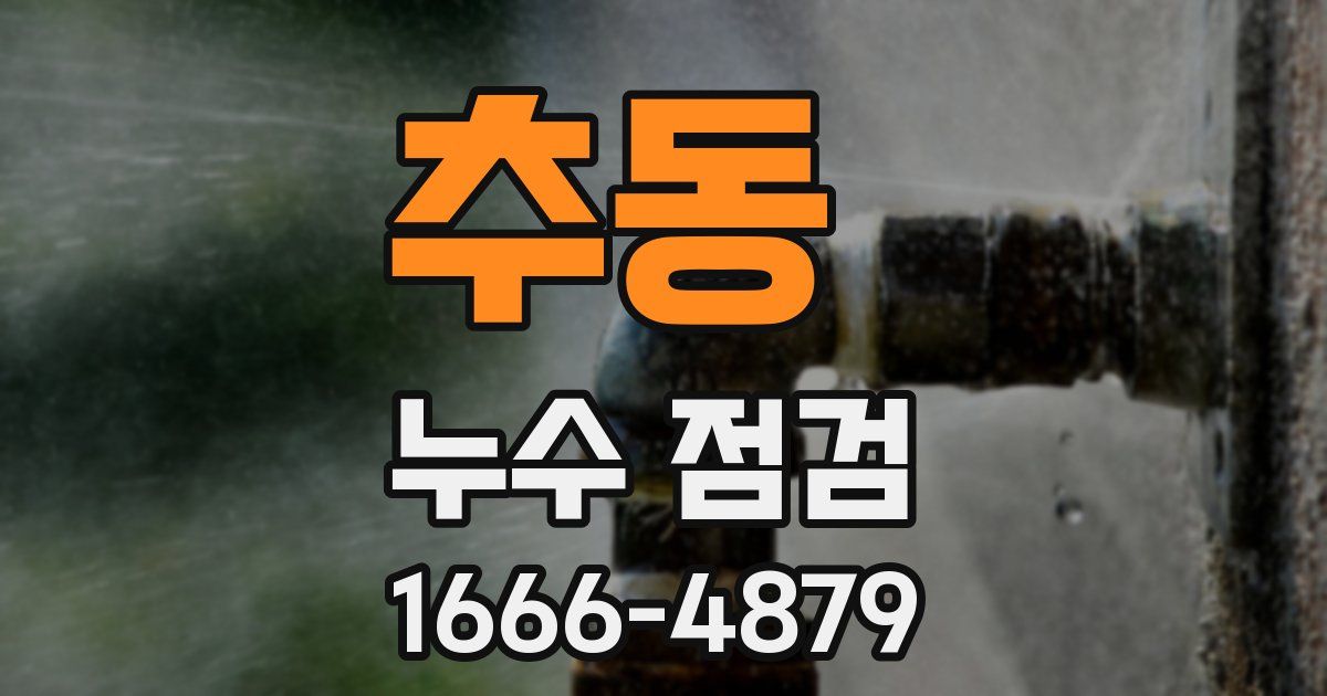 추동 누수 점검