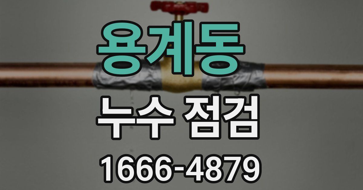 용계동 누수 점검