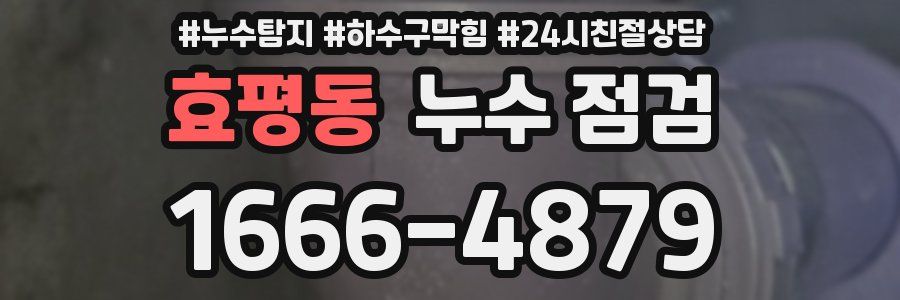 효평동 누수 점검