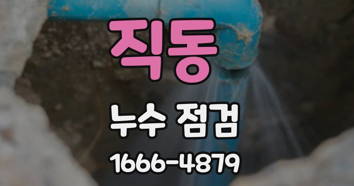직동 누수 점검