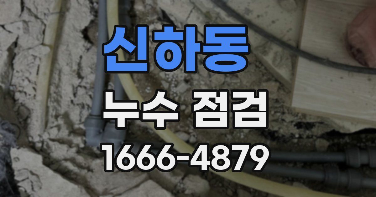 신하동 누수 점검