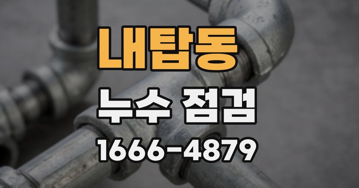 내탑동 누수 점검