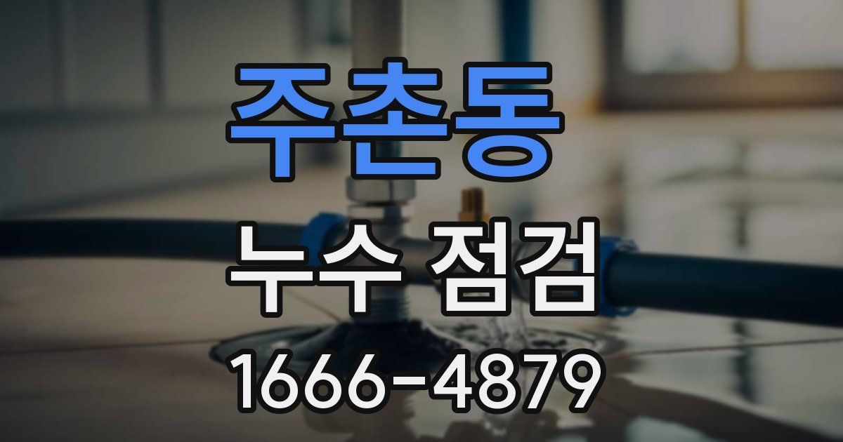 주촌동 누수 점검
