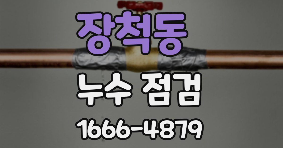장척동 누수 점검