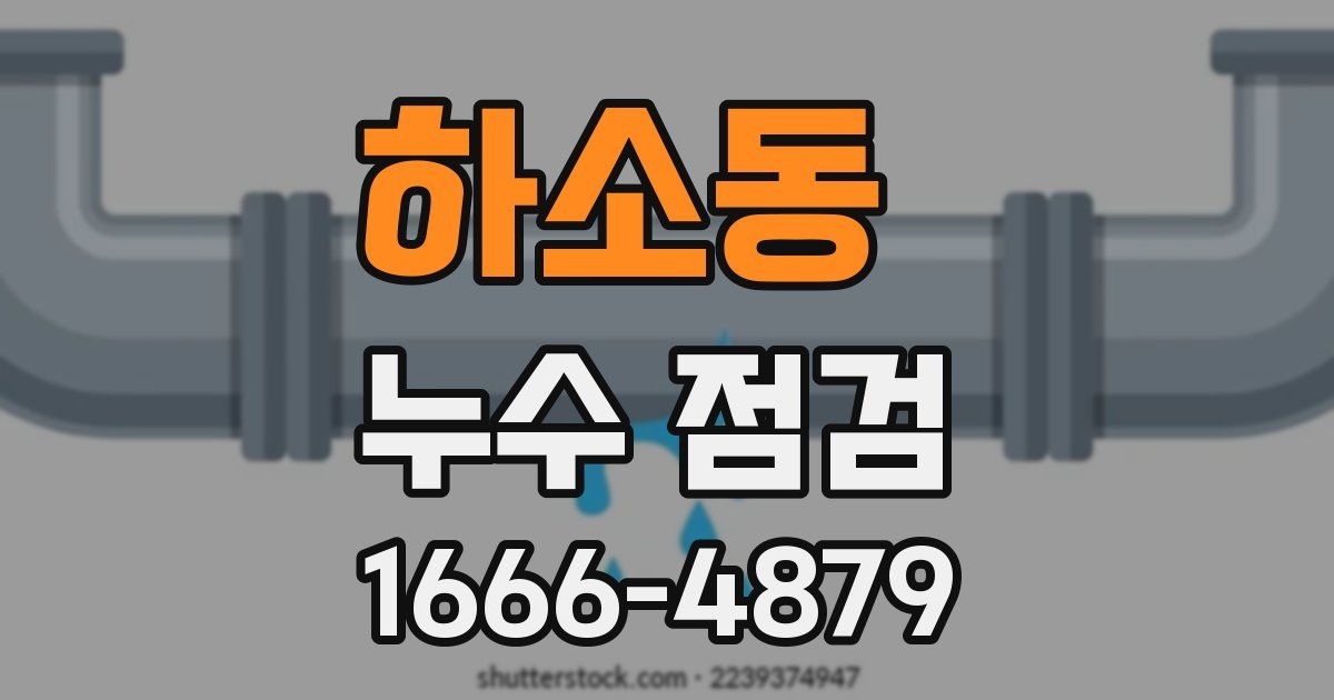 하소동 누수 점검