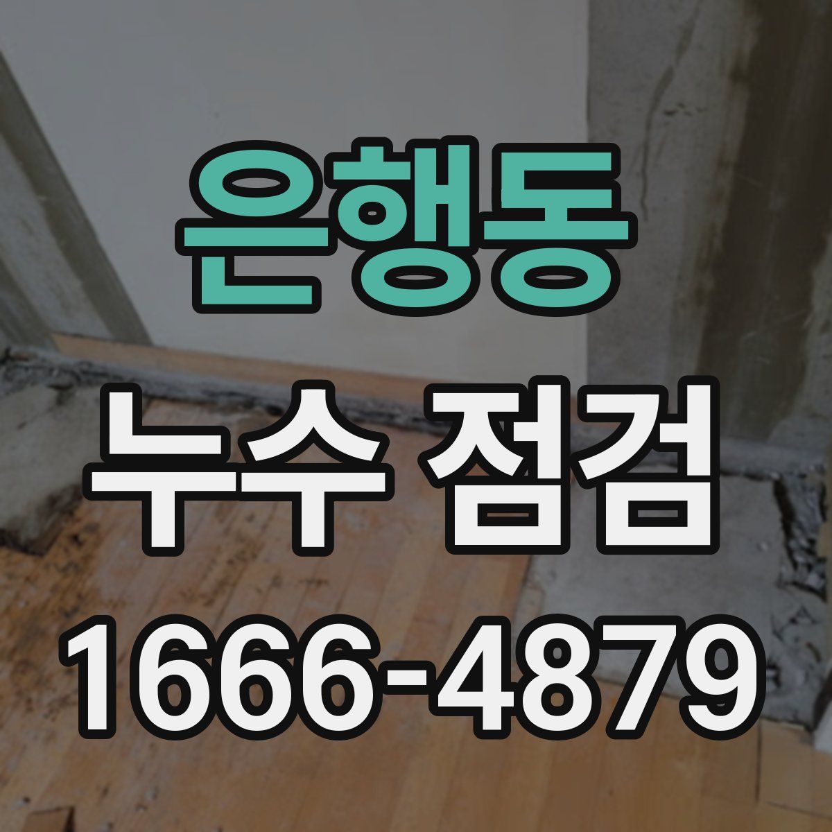 은행동 누수 점검