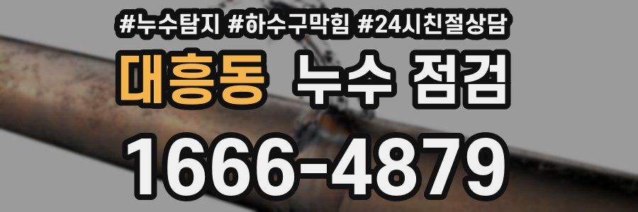 대흥동 누수 점검