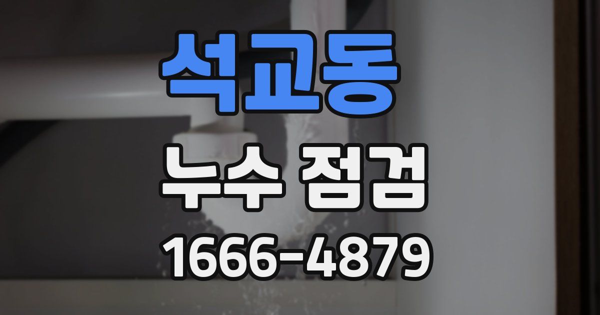 석교동 누수 점검