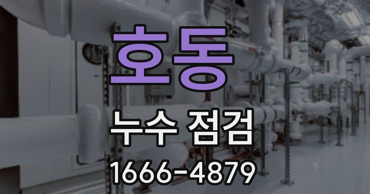 호동 누수 점검