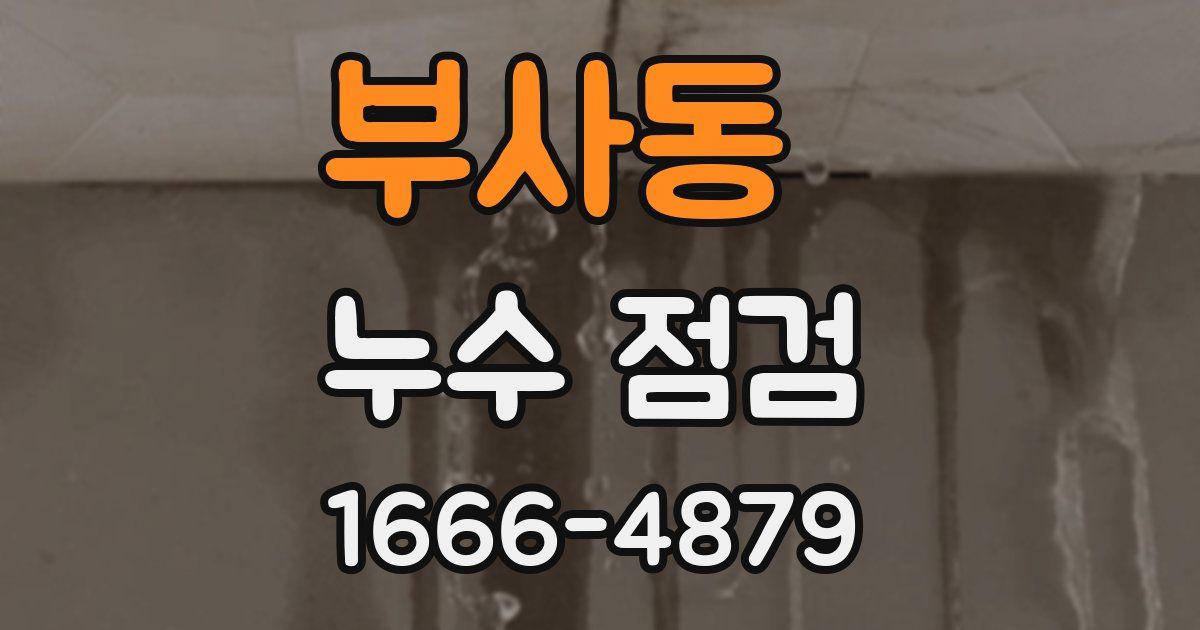 부사동 누수 점검