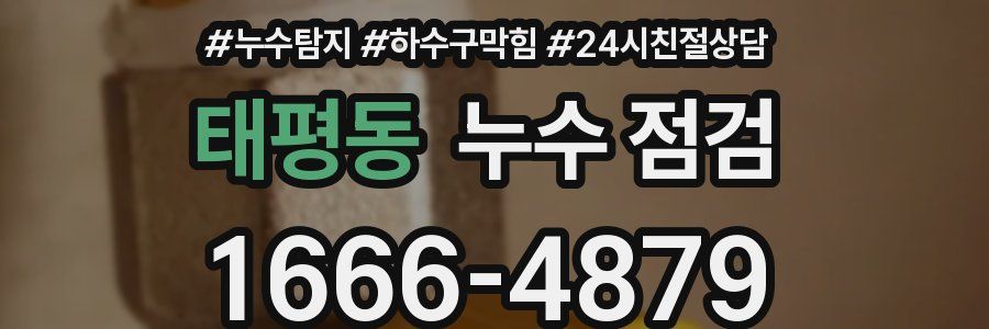 태평동 누수 점검