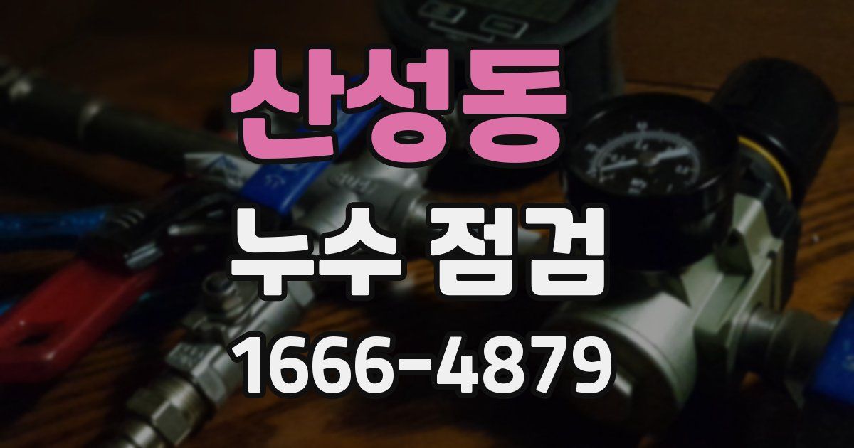 산성동 누수 점검