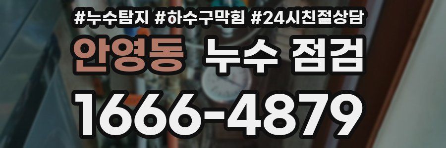 안영동 누수 점검