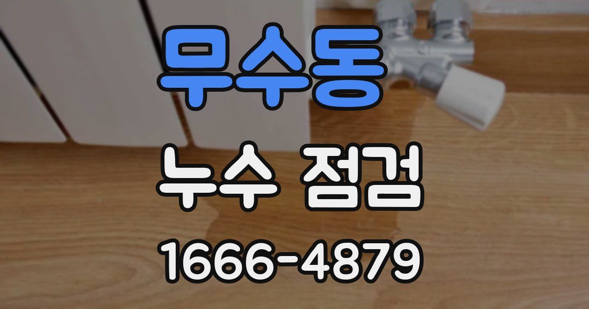 무수동 누수 점검