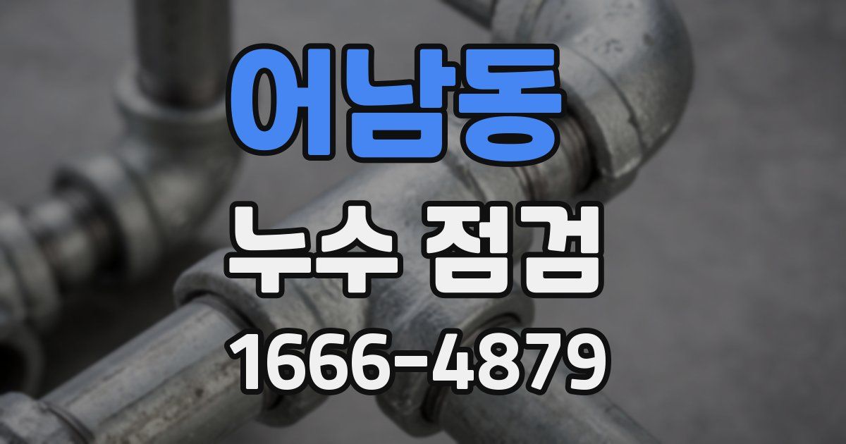 어남동 누수 점검