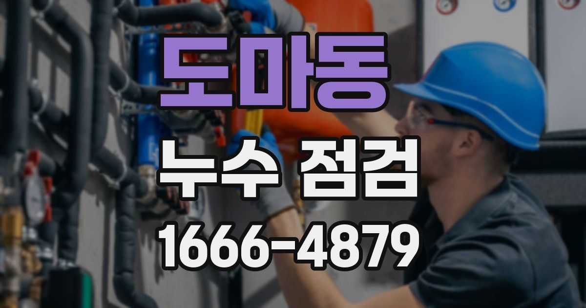 도마동 누수 점검