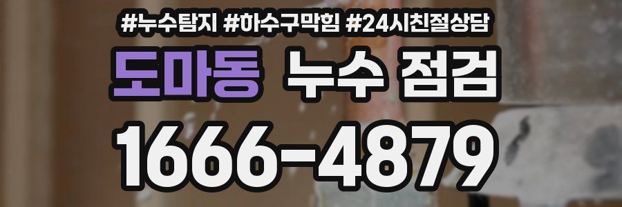 도마동 누수 점검