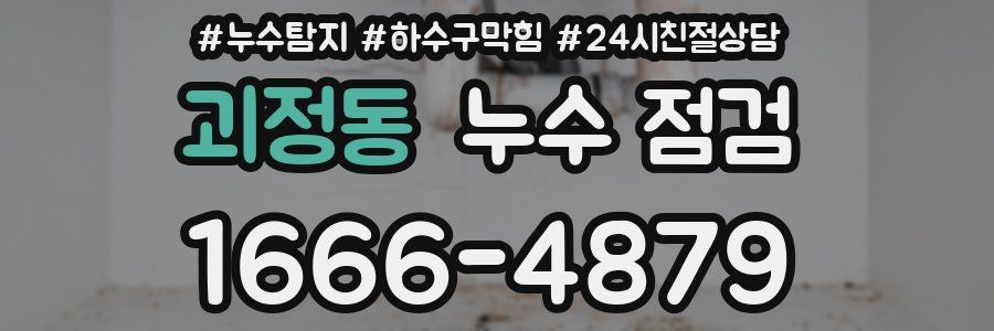괴정동 누수 점검