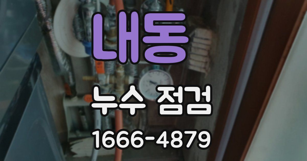 내동 누수 점검