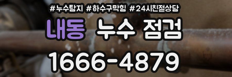 내동 누수 점검