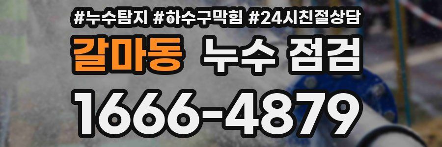 갈마동 누수 점검