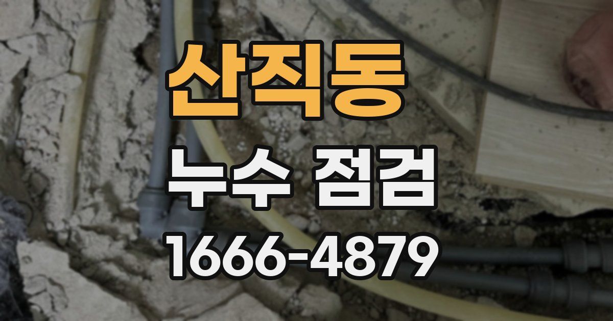 산직동 누수 점검