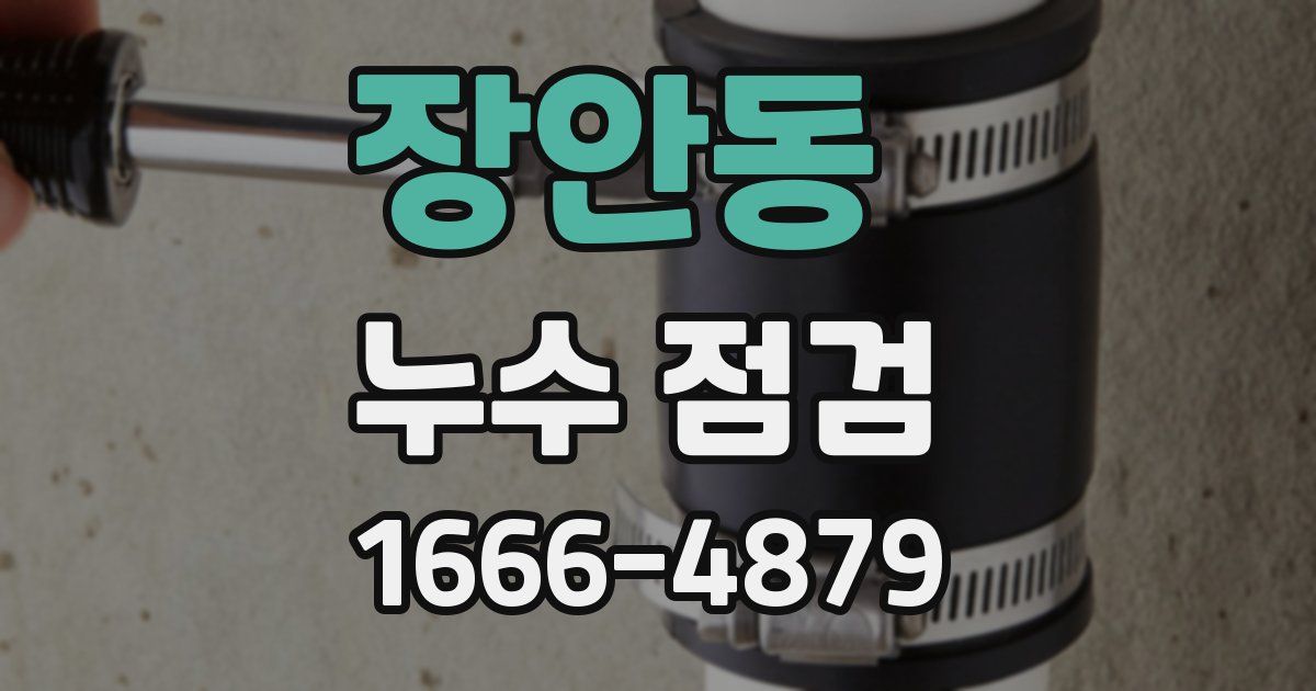 장안동 누수 점검