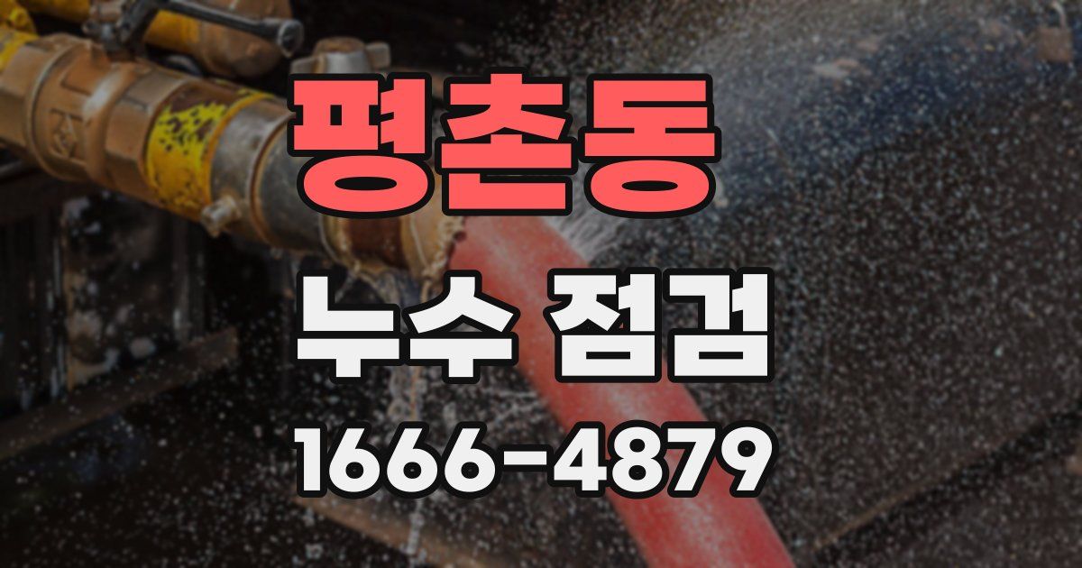 평촌동 누수 점검