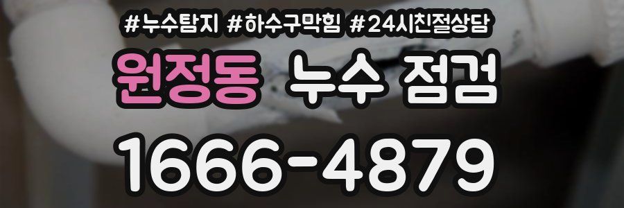 원정동 누수 점검