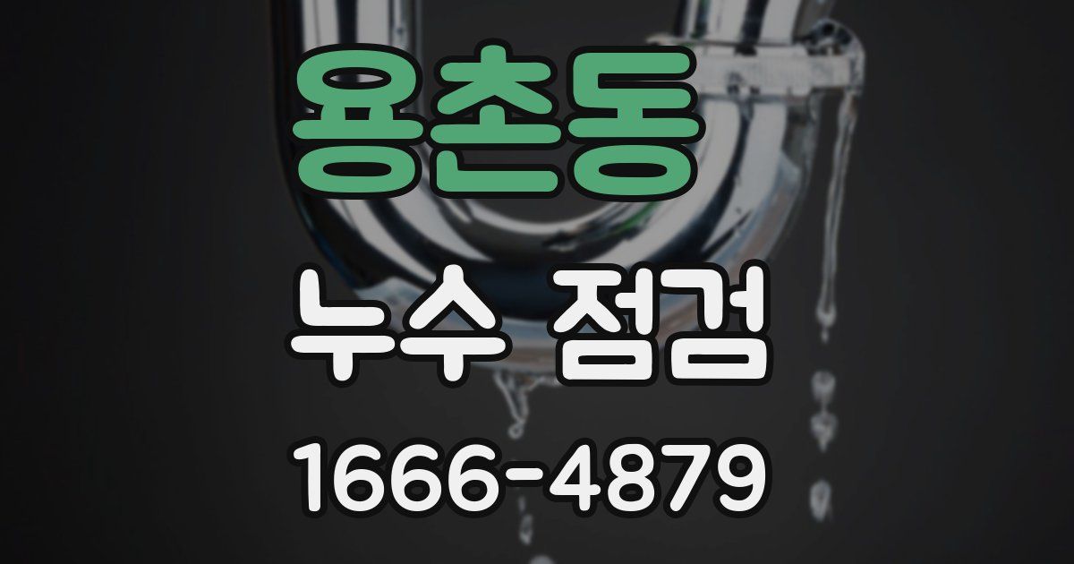 용촌동 누수 점검