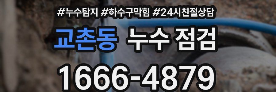 교촌동 누수 점검